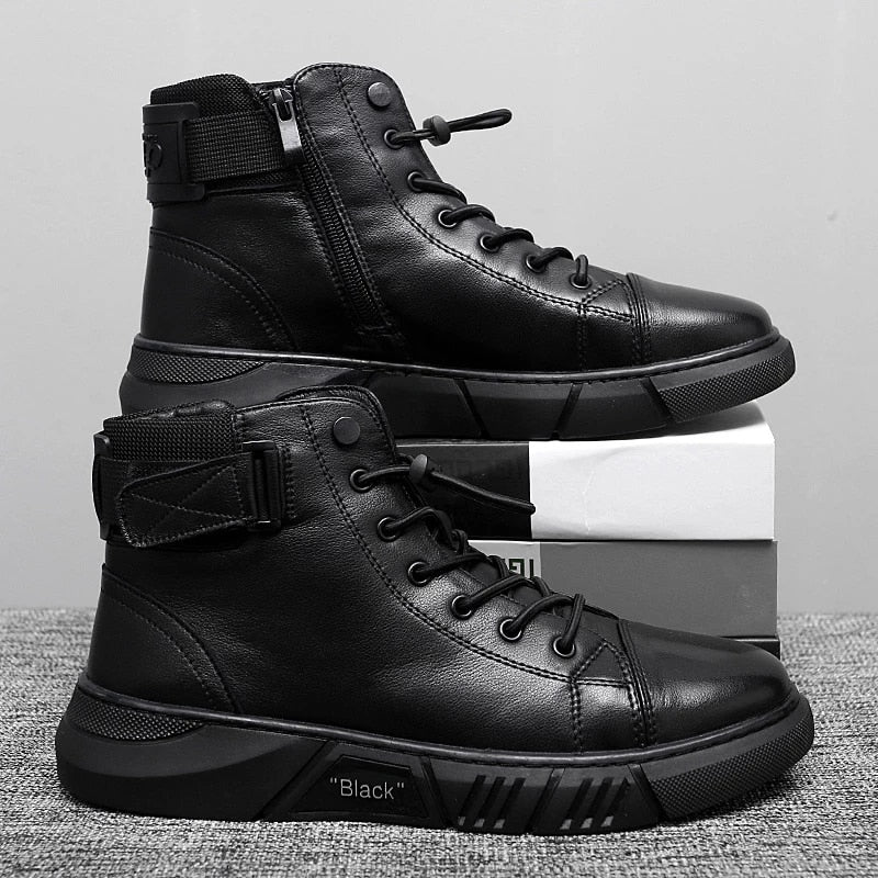 Chaussures orthopédiques pour hommes en cuir - Confort et soutien pour les arches