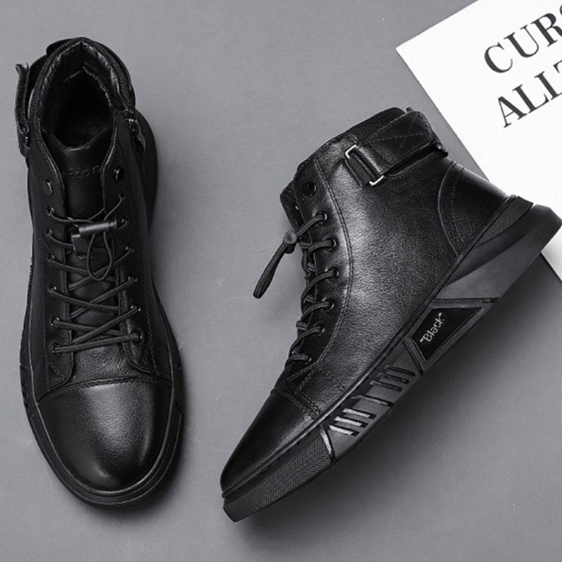 Chaussures orthopédiques pour hommes en cuir - Confort et soutien pour les arches