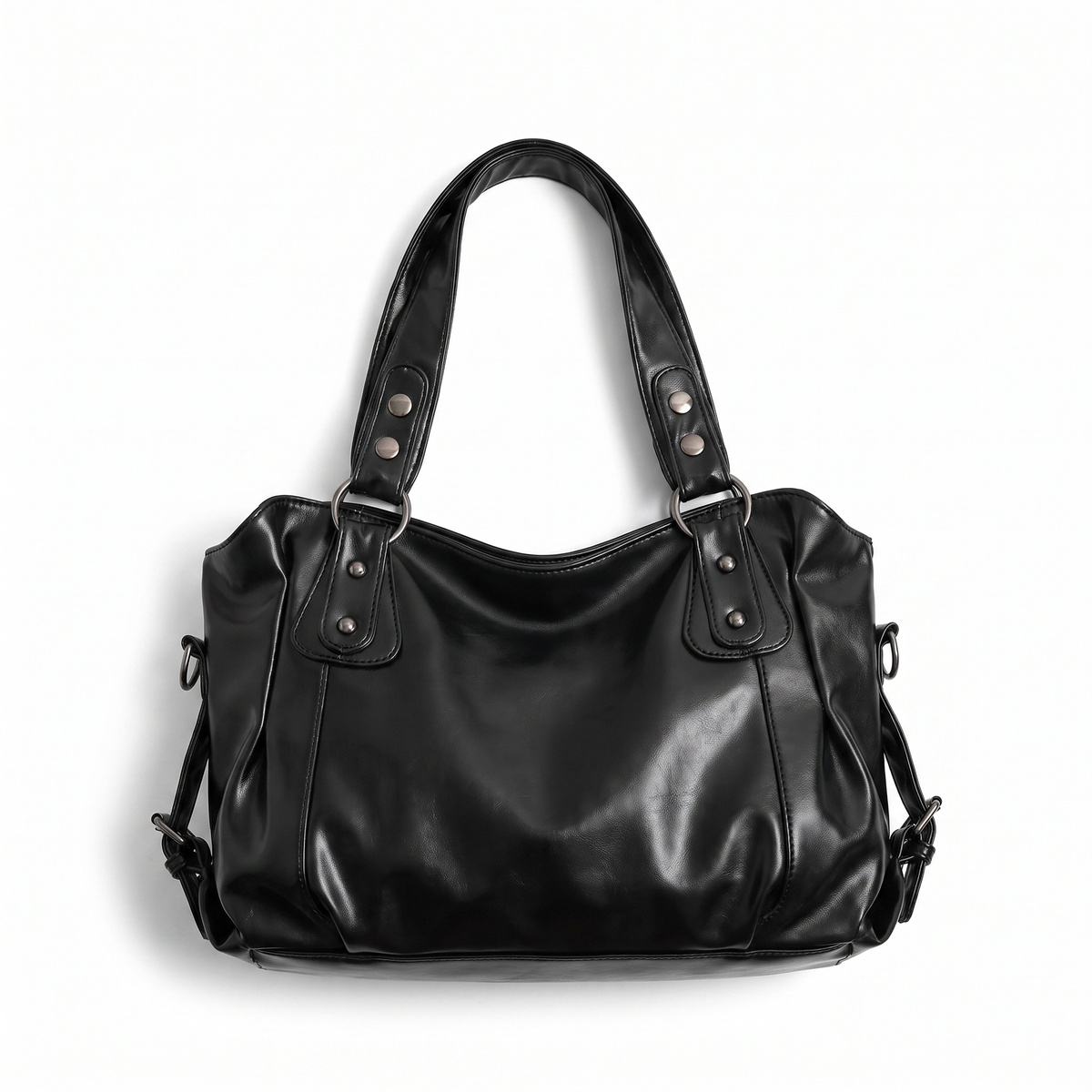 Sac à main en cuir faux décontracté, détail de la sangle de bandoulière