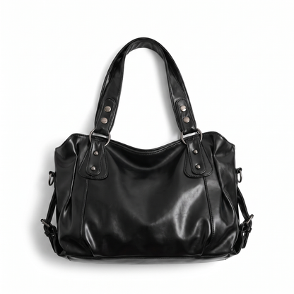 Sac à main en cuir faux décontracté, détail de la sangle de bandoulière