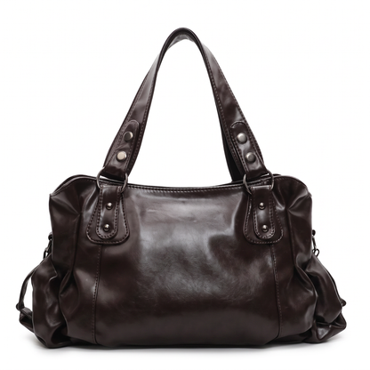 Sac à main en cuir faux décontracté, détail de la fermeture