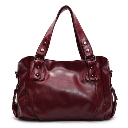 Sac à main en cuir faux décontracté, vue de dessus