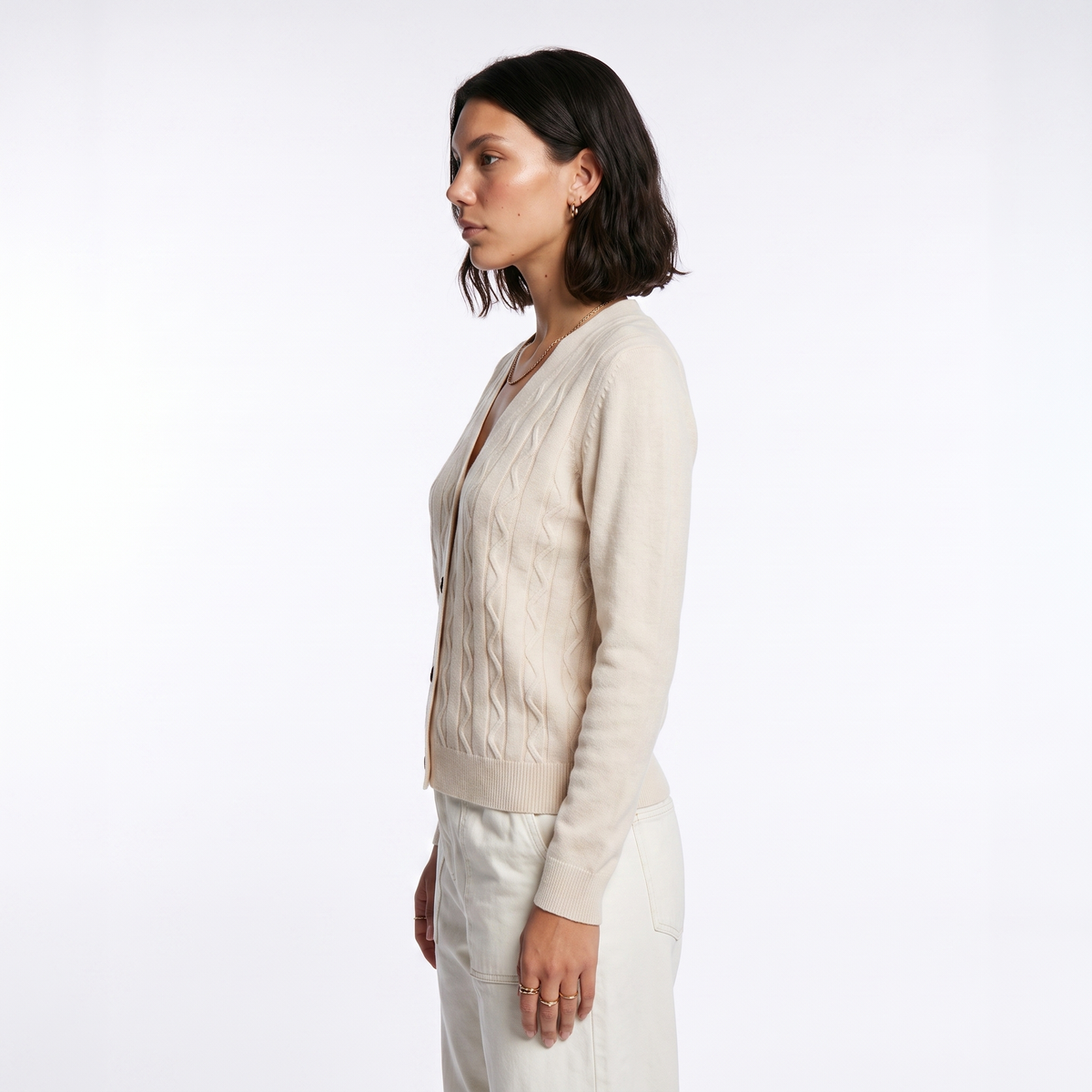 cardigan à manches longues avec détail de la fermeture boutonnée