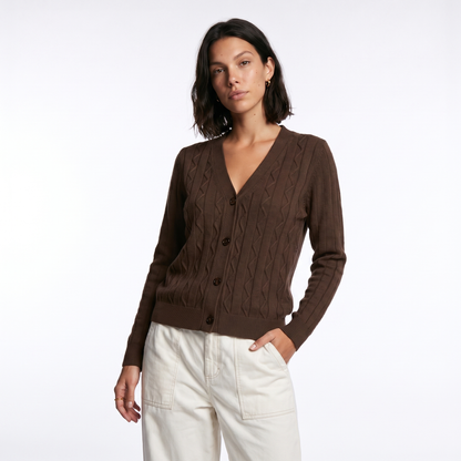 cardigan à manches longues avec poches, sur mannequin