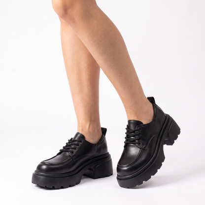 Chaussures de ville à talon empilé, vue de derrière