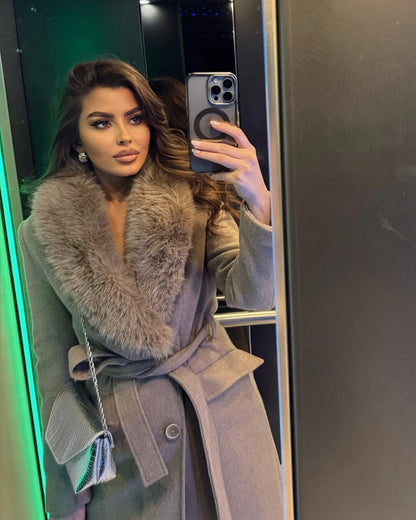 manteau maxi avec fermeture lacée, vue arrière