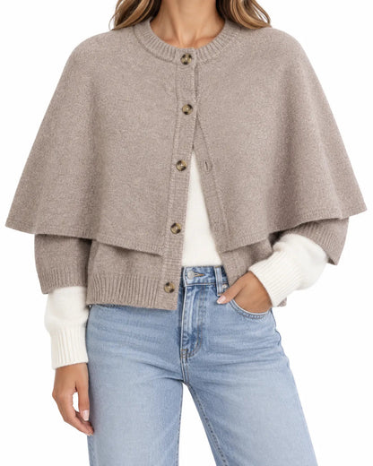 cardigan cape femme, vue de dos