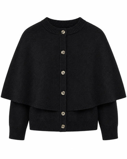 cardigan cape femme, porté avec un jean