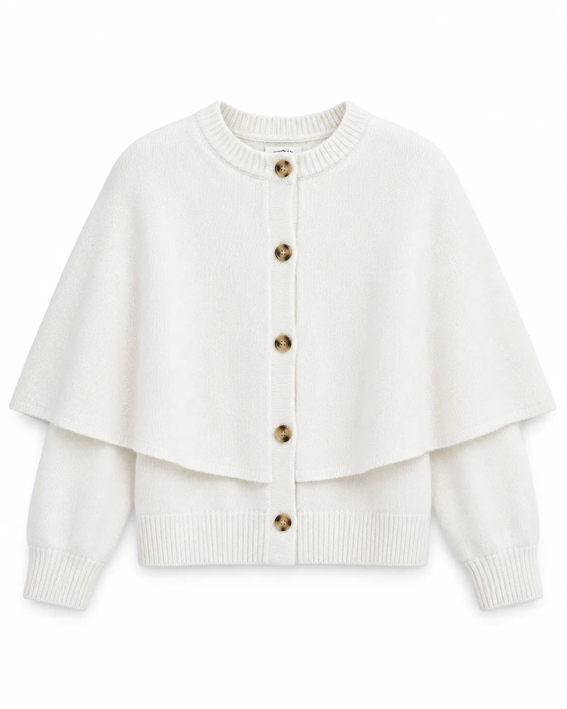 cardigan cape femme, porté avec un pantalon tailleur