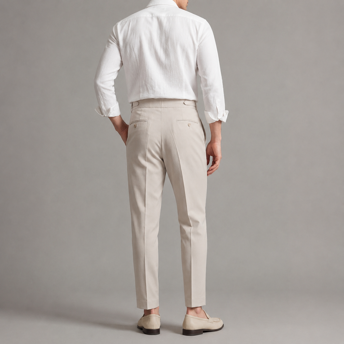 Pantalon tailleur pour homme, poche latérale