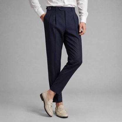 Pantalon tailleur pour homme, fermeture à deux boutons