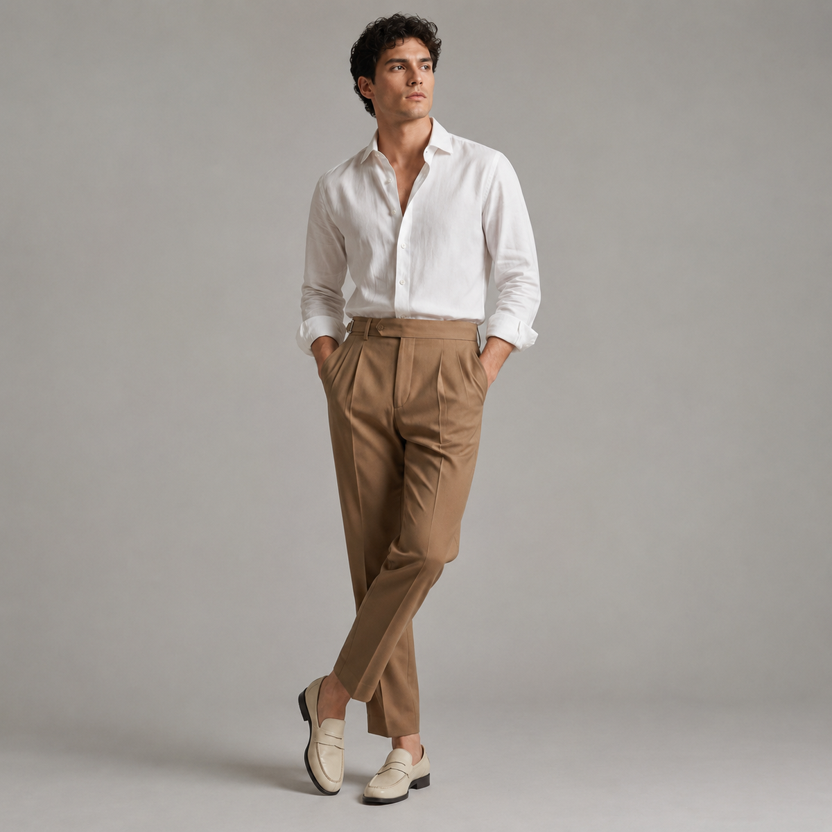 Pantalon tailleur pour homme, coupe intemporelle