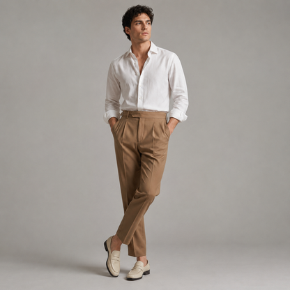 Pantalon tailleur pour homme, coupe intemporelle