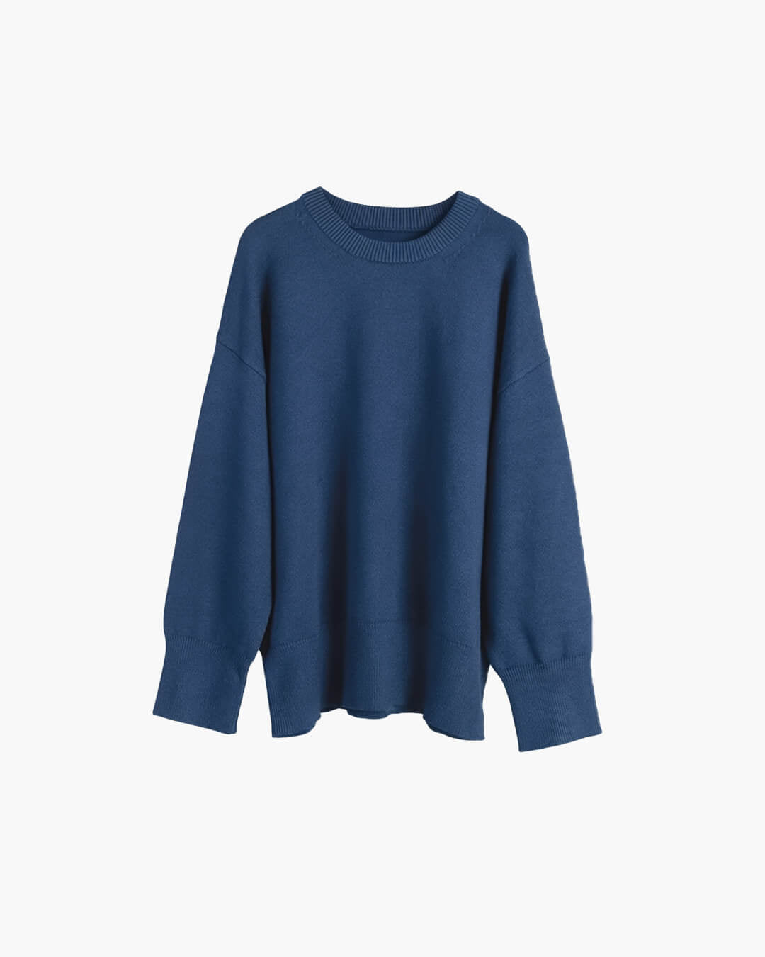 pull oversize femme en maille cotelee vue sous un autre angle