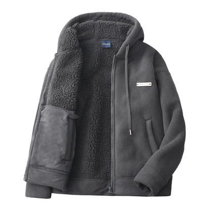 sweat homme à capuche zippée, poche kangourou