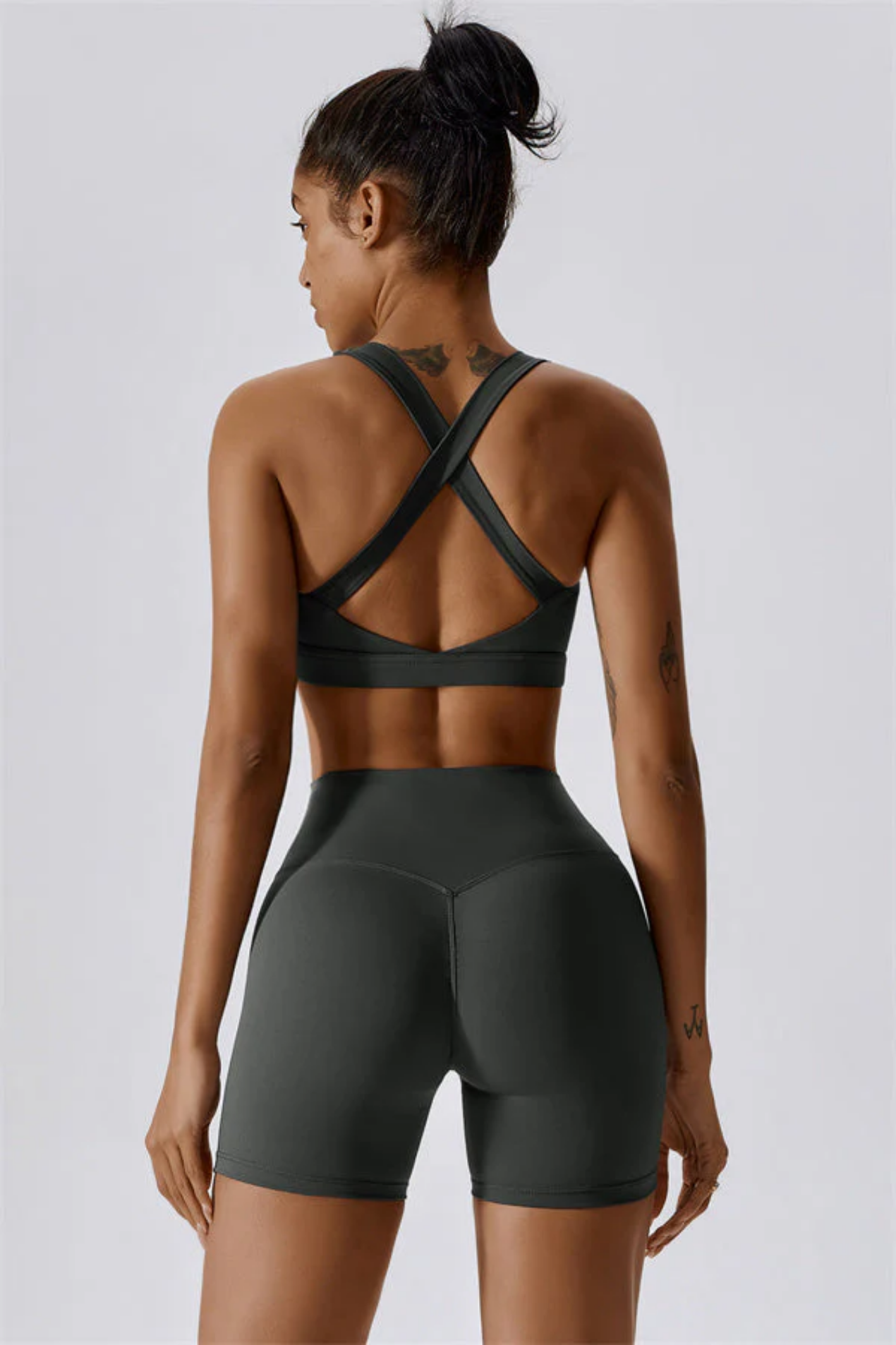Ensemble Sport Femme SculptFit Sans Coutures – Brassière et Short Taille Haute
