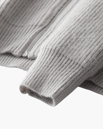 Tricot à fermeture éclair intégrale pour homme, style moderne