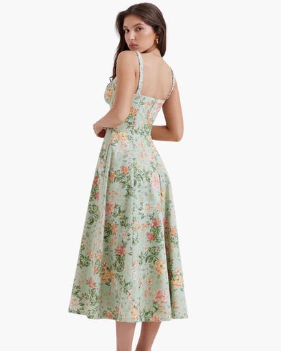 Robe Midi Fleurie Femme Dentelle – Romantique & Évasée | Été & Invitée Mariage