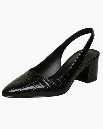 Escarpin Slingback Femme Talon Bloc – Style Bureau Élégant | Invitée de Mariage & Chic