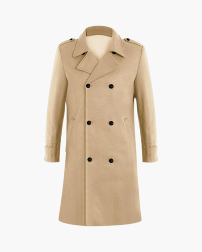 Trench Long Homme à Double Boutonnage
