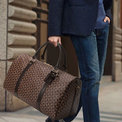 Sac de voyage luxe édition premium, porté à l'épaule