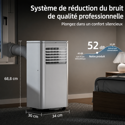 Climatiseur Mobile avec Télécommande &amp; Mode Nuit – Froid Puissant