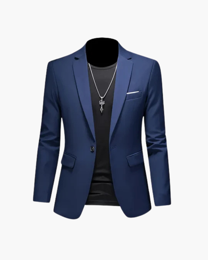 Blazer homme à un bouton et revers classiques