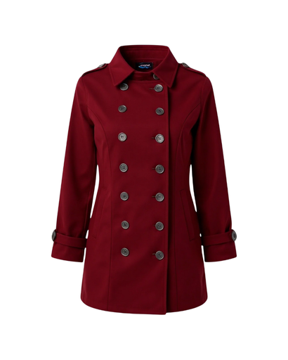 Trench femme à double boutonnage, coloris noir