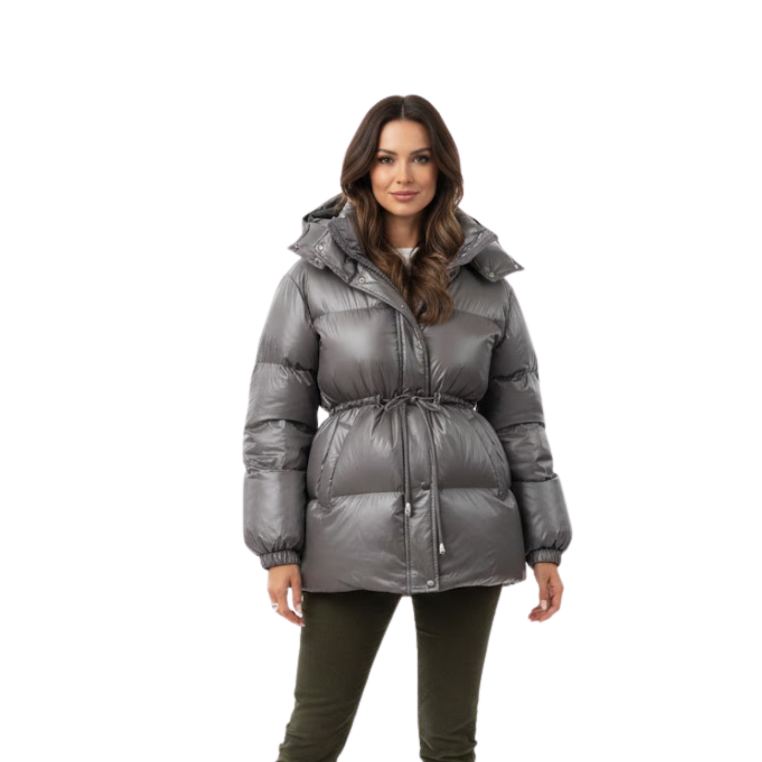 veste femme coton à capuche amovible, vue de dos