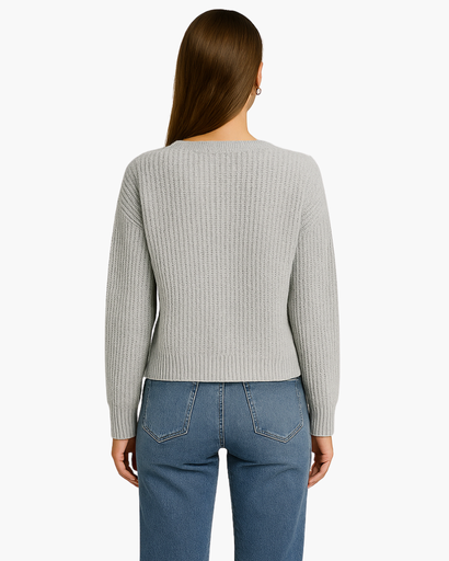 Pull Femme Tricoté Col V – Confort Doux & Style Polyvalent