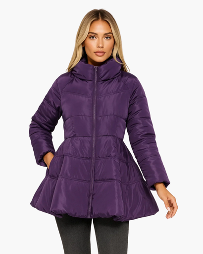 Doudoune Évasée à Taille Cintrée | Élégance et Chaleur Féminine