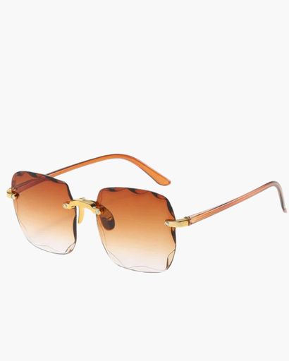 Lunettes de soleil femme à verres ondulés et structure ouverte