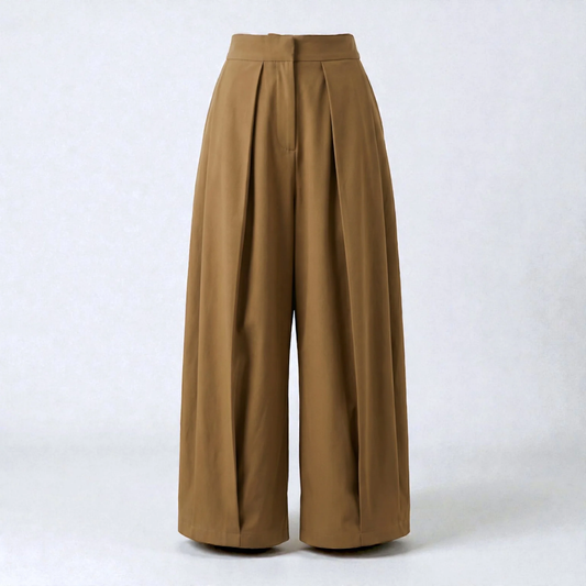 Pantalon Femme Large Décontracté – Coupe Droite Épurée Élégante