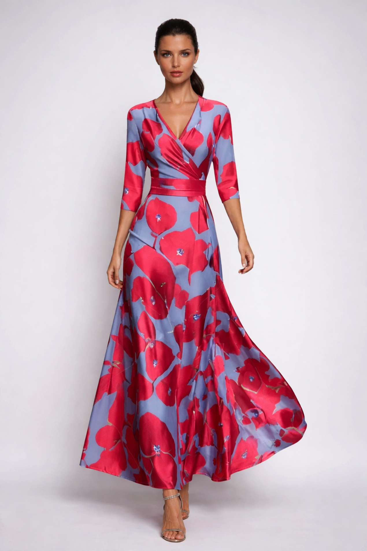Robe Midi Femme Dentelle Élégante & Fluide – Robe Cocktail | Invitée de Mariage & Cérémonie Chic
