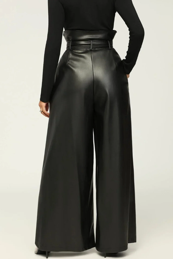 Pantalon Femme Taille Haute Ceinturé – Élégance Structurée & Look Puissant