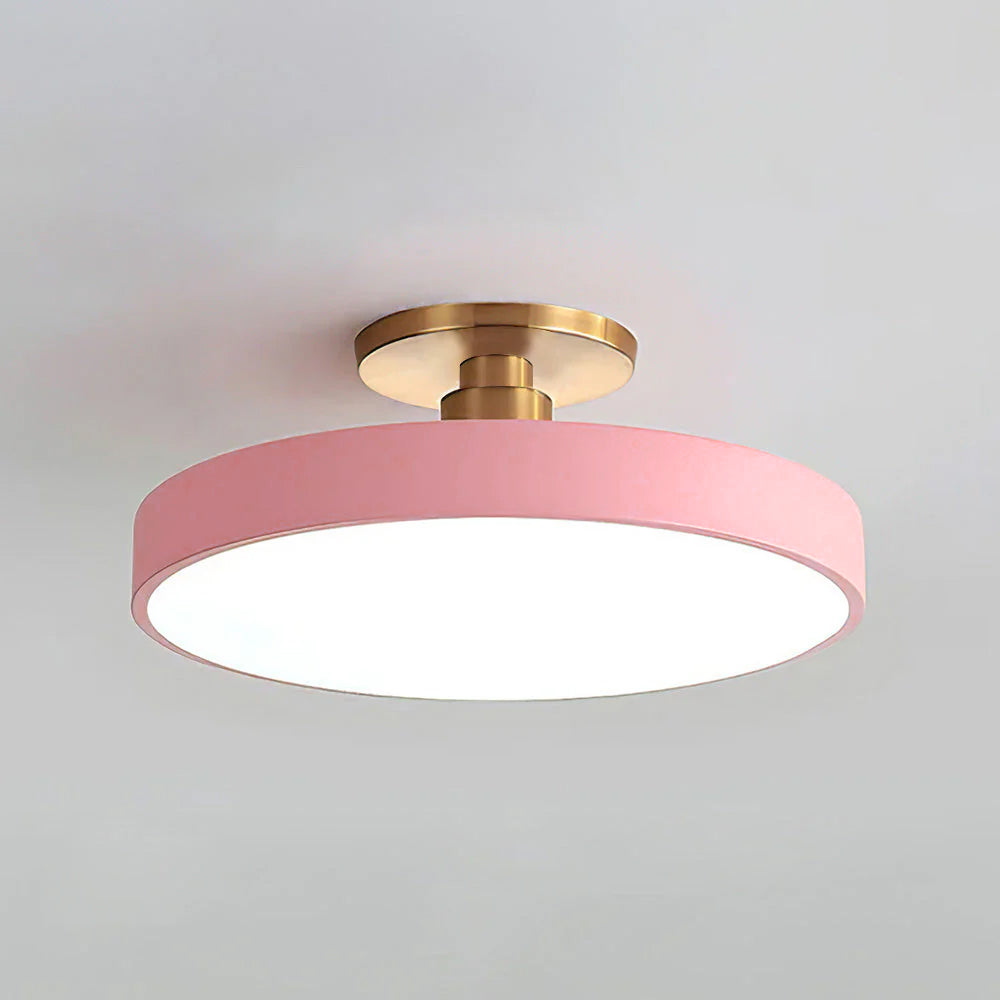 Plafonnier LED Semi-Encastré Circulaire – Rose