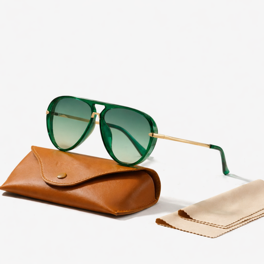 Lunettes de Soleil Aviateur Femme – Style Rétro Oversize | Verres Teintés Polarisés