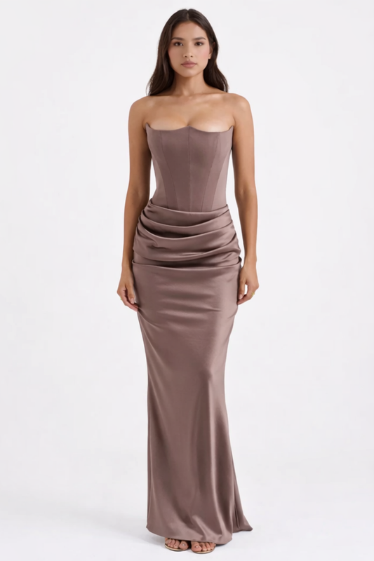 Robe longue bustier pour femme – Robe de soirée