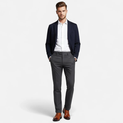 Chaussures Habillées Homme – Derbies Élégantes en Cuir Véritable