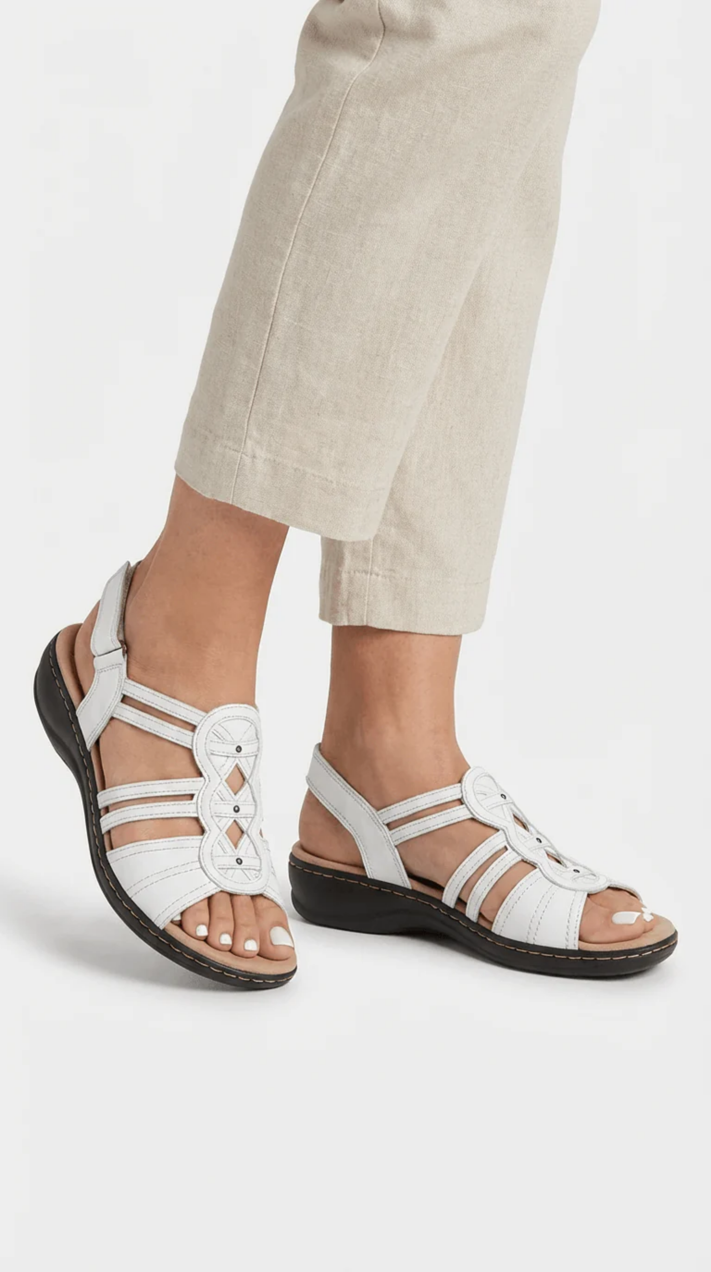 Sandale confortable à brides croisées