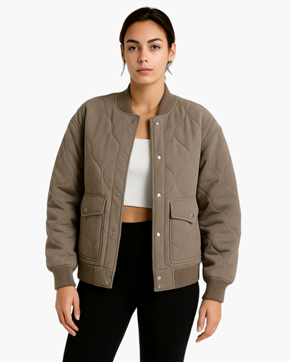 Veste Matelassée Oversize pour Femme – Style Urbain et Confort Douillet