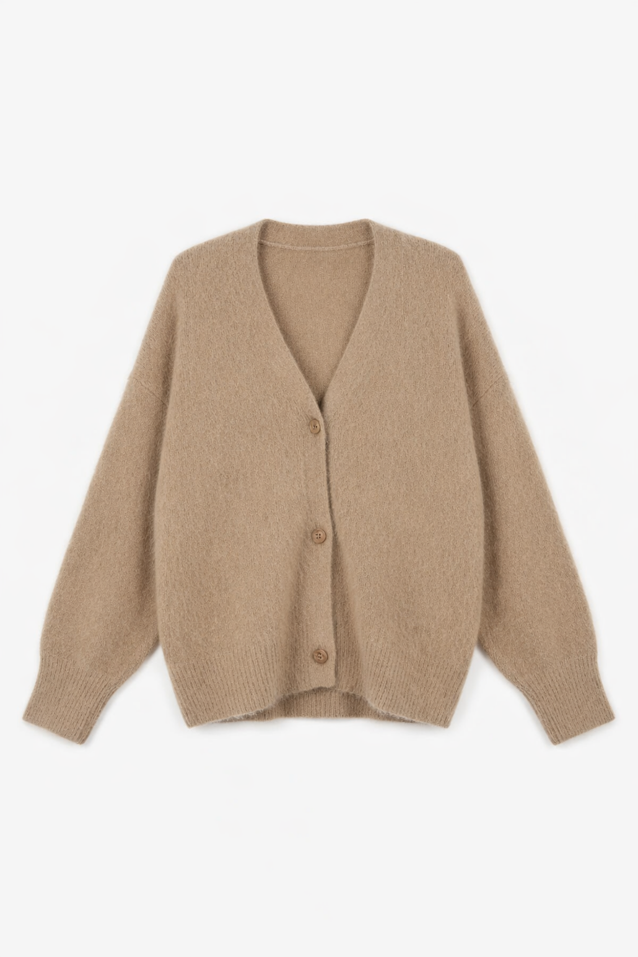 Cardigan oversize femme en maille douce, vue de face