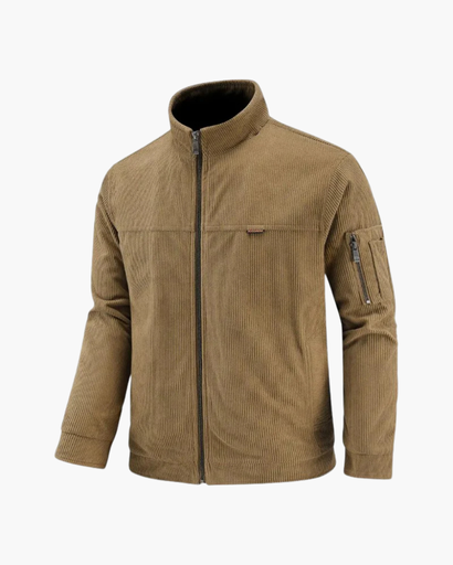 Veste homme zippée en velours côtelé