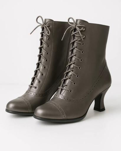 Bottines Rétro à Lacets pour Femme – Élégance Classique & Style Vintage