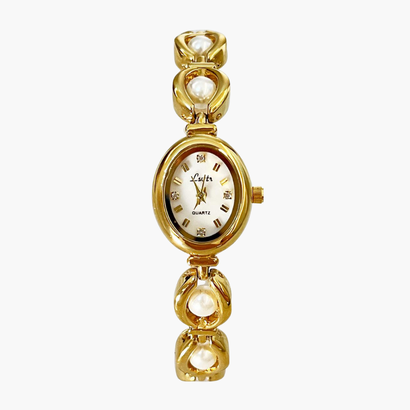 Montre Bracelet Femme Élégante – Style Vintage avec Perles Luxueuses