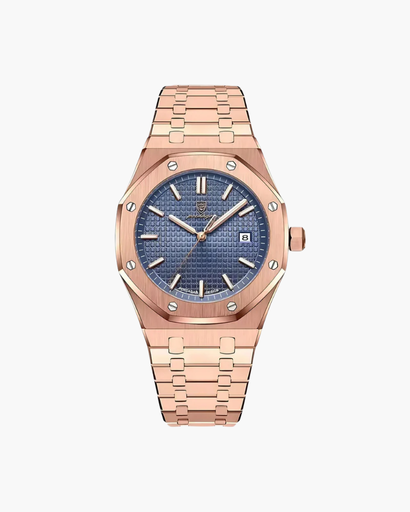Montre Homme Élégante à Bracelet Intégré – Design Structuré & Affichage Date