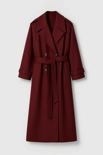 Manteau Long Femme | Ceinture et Double Boutonnage Élégant