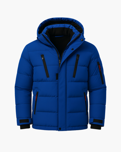Veste d’hiver matelassée chaude avec capuche pour homme