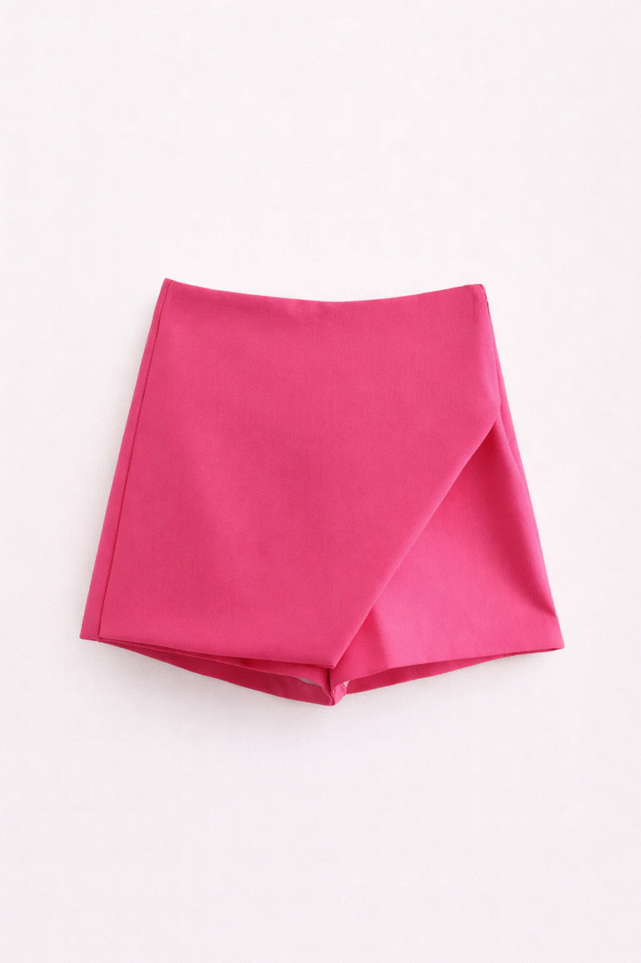 Jupe short portefeuille femme taille haute