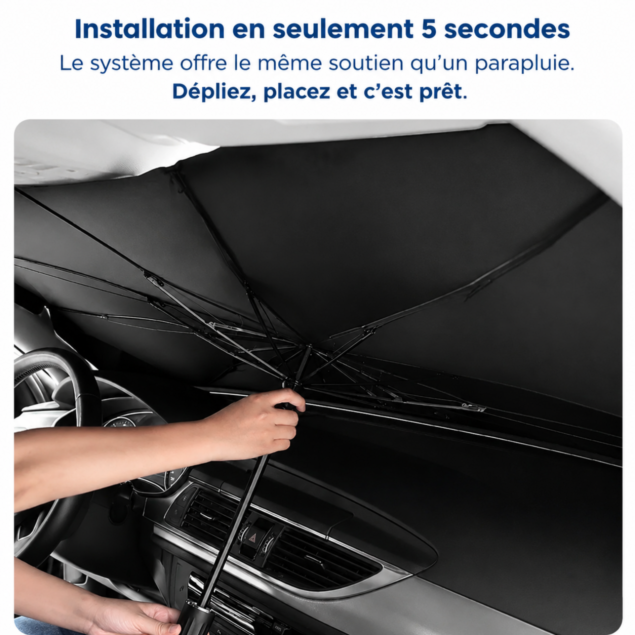 Pare-Soleil Pliable pour Pare-Brise Auto – Protection Anti-Chaleur & UV